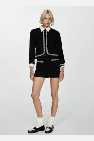 MANGO Chaqueta tweed bicolor