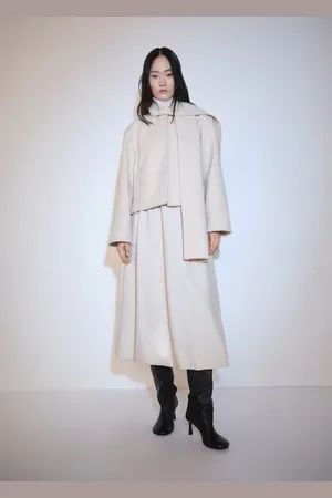 MANGO Chaqueta bolsillos bufanda
