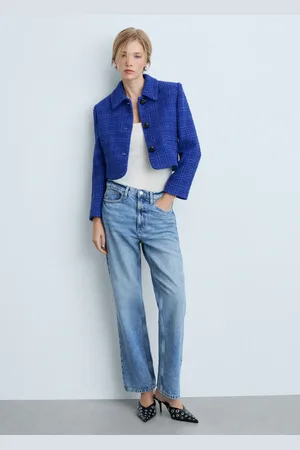 MANGO Chaqueta tweed botones