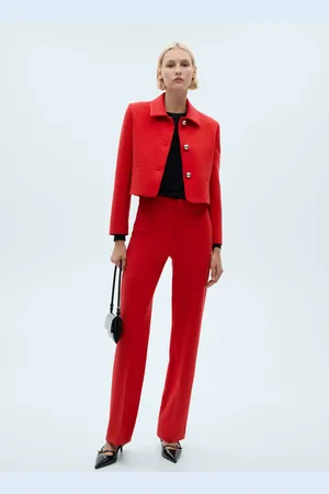 MANGO Chaqueta crop botones