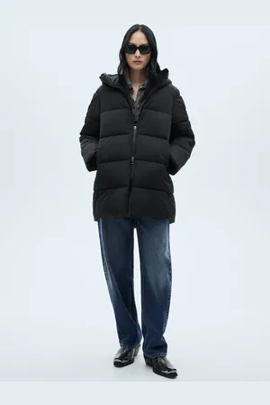 MANGO Anorak midi acolchado capucha
