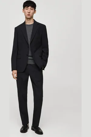 MANGO AN Pantalón traje slim fit % lana virgen