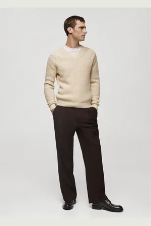 MANGO AN Pantalón regular fit pinzas