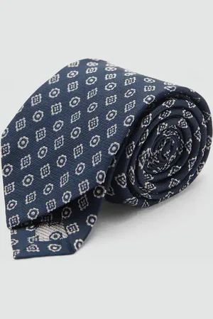 MANGO AN Corbata % seda de mora estampado rombos Unitalla