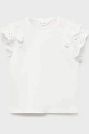 MANGO BABY Camiseta algodón volantes 4 años