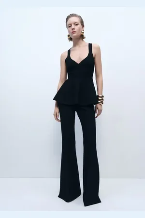 MANGO Top punto fino peplum