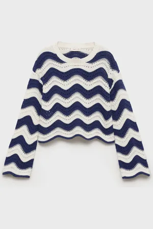 MANGO KIDS Jersey punto calado zigzag 8 años