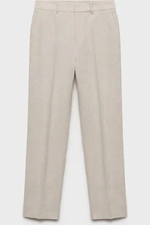 MANGO Pantalón traje lino