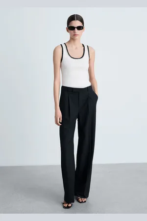 MANGO Top escotado ribetes en contraste CH