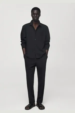 MANGO AN Camisa bolsillo regular fit