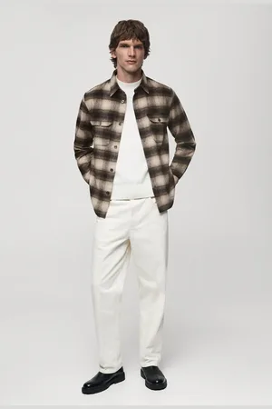 MANGO AN Sobrecamisa lana cuadros