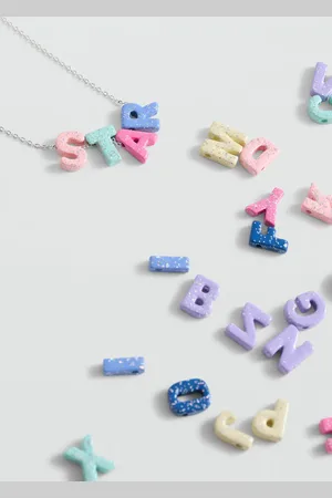MANGO KIDS Collar abalorios letras Unitalla