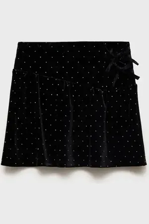 MANGO KIDS Falda terciopelo strass años