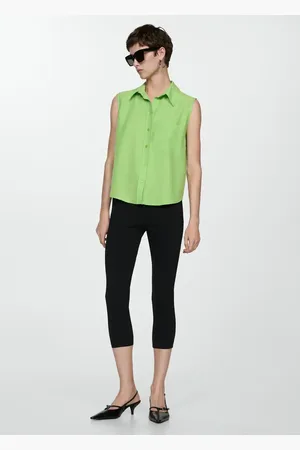 MANGO Camisa lyocell sin mangas 4E