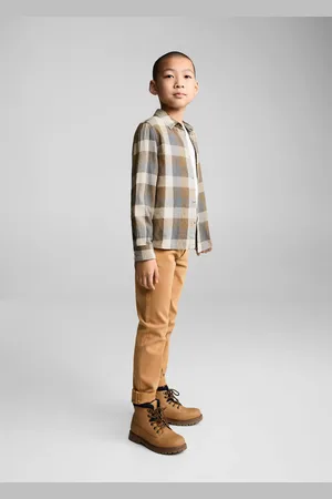 MANGO KIDS Camisa algodón cuadros 4 años