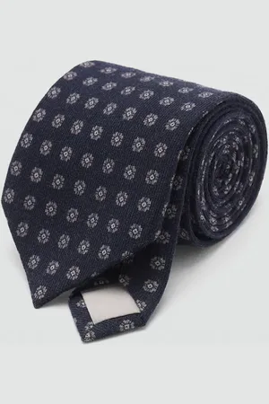 MANGO AN Corbata lana % diseño geométrico Unitalla