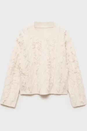 MANGO KIDS Jersey punto flecos 6 años