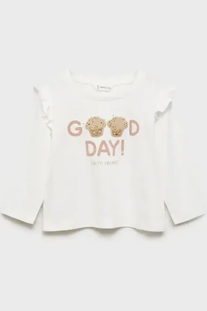 MANGO BABY Camiseta mensaje volantes 2 años