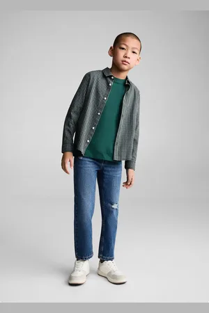 MANGO KIDS Camisa micro cuadros 6