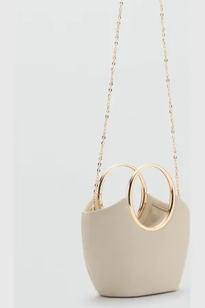 MANGO Bolso de mano detalles metálicos Unitalla