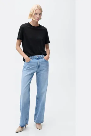 MANGO Camiseta lino manga corta E