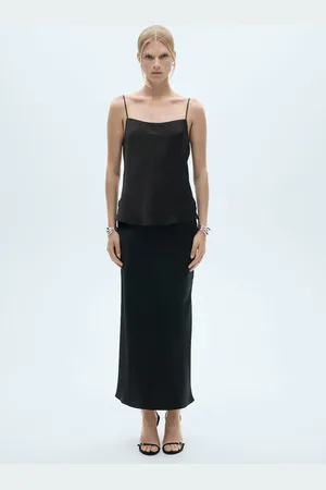 MANGO Top satinado tirantes finos