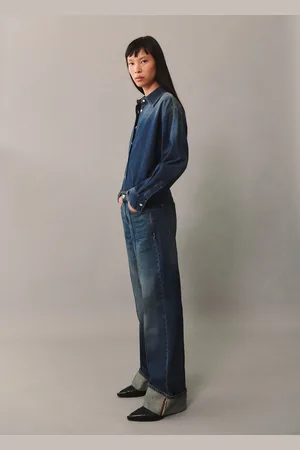 MANGO Jeans rectos tiro alto