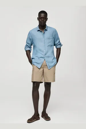 MANGO AN Camisa regular fit % tencel E