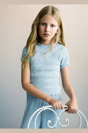 MANGO KIDS Camiseta fruncida manga corta 2 años