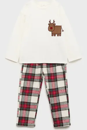 MANGO BABY Pijama largo navideño 2 años
