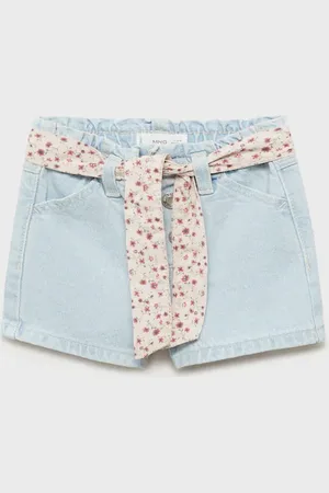 MANGO BABY Shorts vaqueros cinturón 4 años