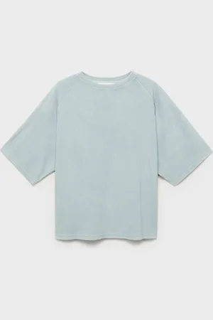 MANGO Sudadera algodón rizo overdyed