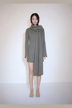 MANGO Vestido corto canalé
