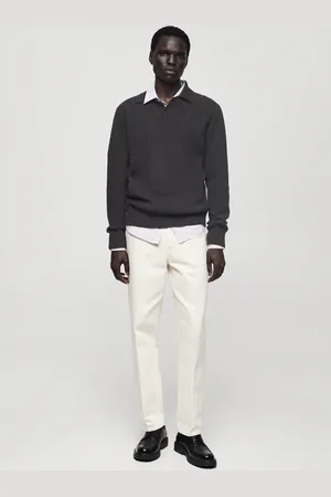MANGO AN Jersey polo punto estructura cuadrillé E
