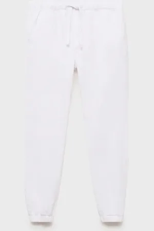 MANGO TEEN Pantalón jogger lino algodón