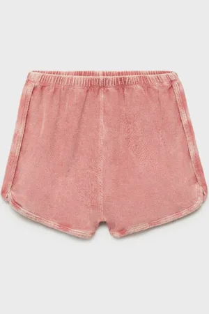 MANGO Shorts algodón rizo overdyed