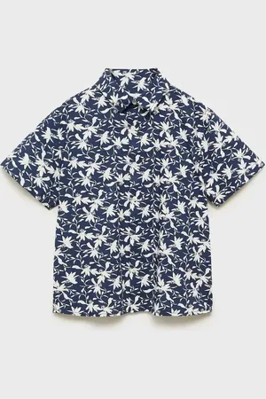 MANGO KIDS Camisa estampado tropical