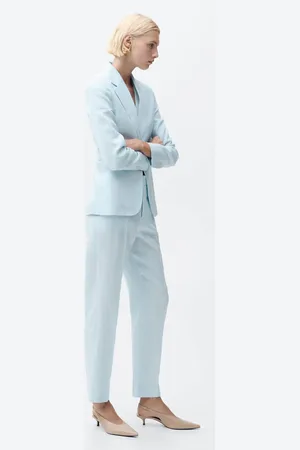 MANGO Pantalón traje lino