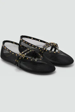 MANGO Bailarina mesh detalles troquelados