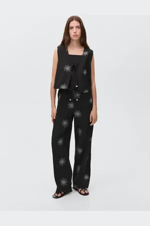 MANGO TEEN Pantalón largo detalles bordados CH