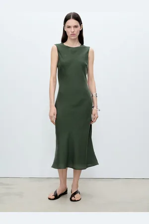 MANGO Vestido midi recto