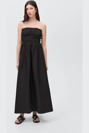 MANGO TEEN Vestido evasé fruncido