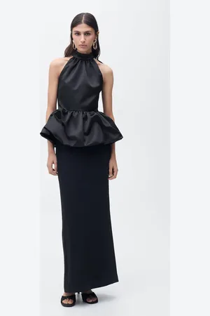 MANGO Top cuello halter efecto globo E