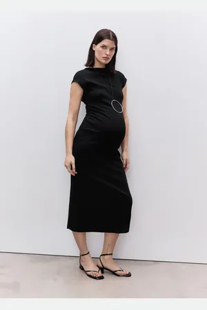 MANGO Vestido algodón fruncidos laterales