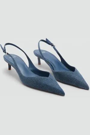 MANGO Zapato denim tacón ½