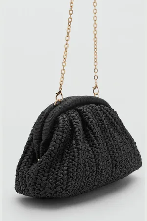 MANGO Bolso clutch fibra natural Unitalla