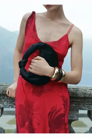 MANGO Bolso mano satinado Unitalla