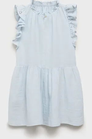 MANGO KIDS Vestido bordados volantes 6