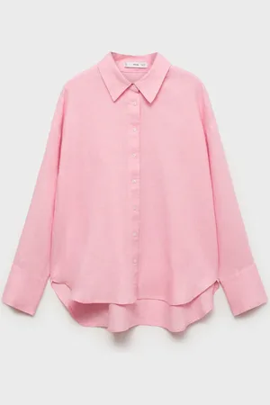 MANGO Camisa lino oversize