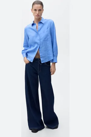 MANGO Camisa lino bolsillo 2E